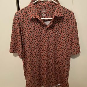 Rhoback Perfomance Polo Azalea Pattern